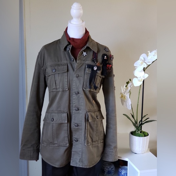 Pre owned Cinq a sept  sacred heart military utility jacket in xlnt condition - Picture 5 of 14